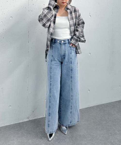 archives（アルシーヴ）の「【25ss】スプリングチェックミドルシャツ（シャツ/ブラウス・レディース・ベージュ/グレー・MEDIUM）」の18枚目の写真