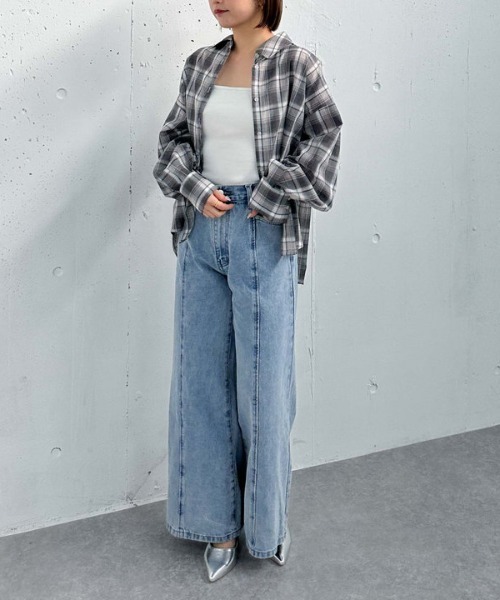 archives（アルシーヴ）の「【25ss】スプリングチェックミドルシャツ（シャツ/ブラウス・レディース・ベージュ/グレー・MEDIUM）」の19枚目の写真