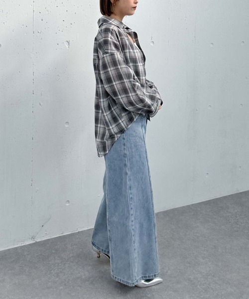 archives（アルシーヴ）の「【25ss】スプリングチェックミドルシャツ（シャツ/ブラウス・レディース・ベージュ/グレー・MEDIUM）」の20枚目の写真