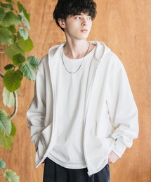 Rocky Monroe | ルーズシルエット 裏起毛無地フルジップパーカー(パーカー)