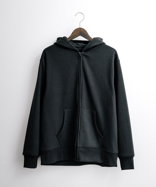 Rocky Monroe（ロッキーモンロー）の「ルーズシルエット 裏起毛無地フルジップパーカー（パーカー・メンズ・オートミール/ネイビー/チャコールグレー/ブラック・M/L/XL）」の16枚目の写真