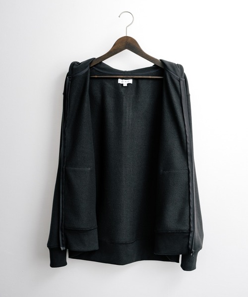 Rocky Monroe（ロッキーモンロー）の「ルーズシルエット 裏起毛無地フルジップパーカー（パーカー・メンズ・オートミール/ネイビー/チャコールグレー/ブラック・M/L/XL）」の9枚目の写真