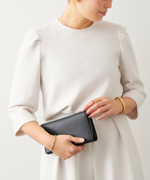 Deuxieme Classe（ドゥーズィエムクラス）の「dumblefit  クルーネック ブラウス（シャツ/ブラウス・レディース・ネイビー/ホワイト・FREE）」の13枚目の写真