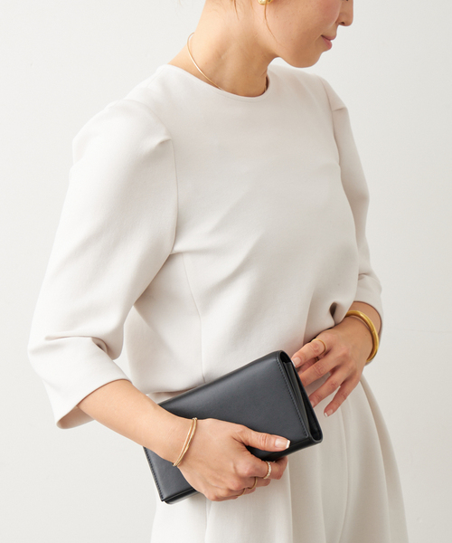 Deuxieme Classe（ドゥーズィエムクラス）の「dumblefit  クルーネック ブラウス（シャツ/ブラウス・レディース・ネイビー/ホワイト・FREE）」の14枚目の写真