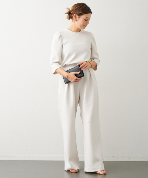 Deuxieme Classe（ドゥーズィエムクラス）の「dumblefit  クルーネック ブラウス（シャツ/ブラウス・レディース・ネイビー/ホワイト・FREE）」の17枚目の写真