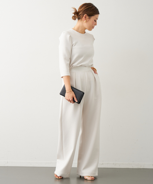 Deuxieme Classe（ドゥーズィエムクラス）の「dumblefit  クルーネック ブラウス（シャツ/ブラウス・レディース・ネイビー/ホワイト・FREE）」の18枚目の写真