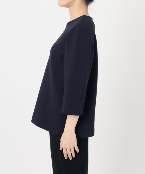 Deuxieme Classe（ドゥーズィエムクラス）の「dumblefit  クルーネック ブラウス（シャツ/ブラウス・レディース・ネイビー/ホワイト・FREE）」の3枚目の写真