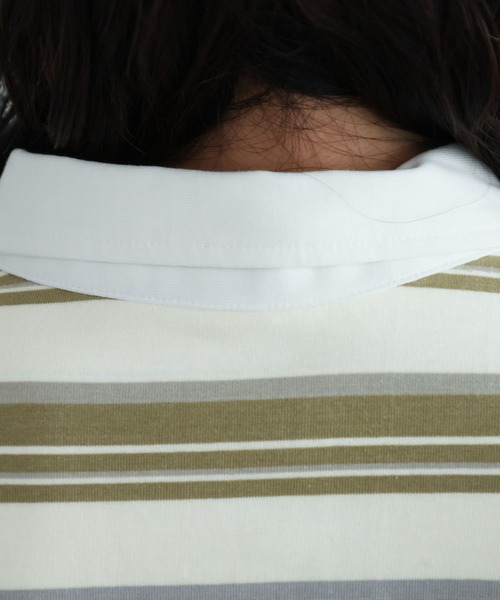 RAGEBLUE（レイジブルー）の「ラガーボーダーポロシャツ（ポロシャツ・レディース・ホワイト系/ブラウン系・FREE）」の19枚目の写真