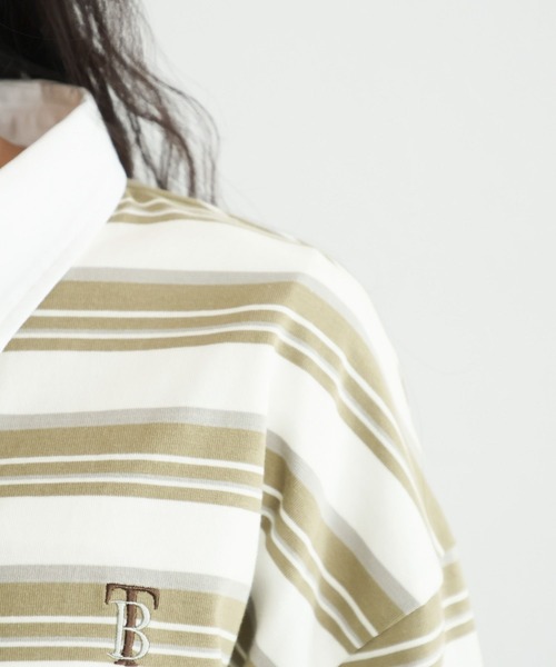 RAGEBLUE（レイジブルー）の「ラガーボーダーポロシャツ（ポロシャツ・レディース・ホワイト系/ブラウン系・FREE）」の22枚目の写真