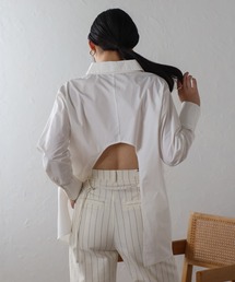 back belt open shirt / バックベルトオープンシャツ