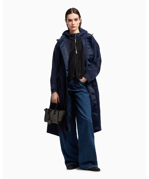 EMPORIO ARMANI(エンポリオアルマーニ)の「【エンポリオ アルマーニ】フード付きジップアップブルゾン インターロックジャージー(ブルゾン・レディース・ブラック/ピンク・36/38/40/42)」の6枚目の写真