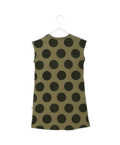 MAKE YOUR DAY（メイクユアデイ）の「ドット総柄ワンピース■80～140cm（ワンピース・キッズ・オリーブ/チャコールグレー/オフホワイト・80/90/100/110/120/130/140）」の7枚目の写真