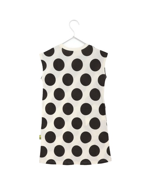 MAKE YOUR DAY（メイクユアデイ）の「ドット総柄ワンピース■80～140cm（ワンピース・キッズ・オリーブ/チャコールグレー/オフホワイト・80/90/100/110/120/130/140）」の4枚目の写真