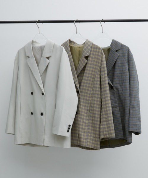 Aunt Marie's(アントマリーズ)の「ダブルボタンテーラードジャケット(テーラードジャケット・レディース・ブルー/アイボリー/イエロー・FREE)」の5枚目の写真