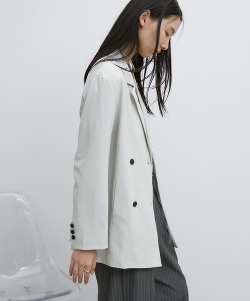 Aunt Marie's(アントマリーズ)の「ダブルボタンテーラードジャケット(テーラードジャケット・レディース・ブルー/アイボリー/イエロー・FREE)」の9枚目の写真