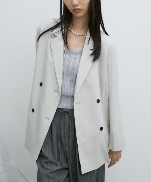 Aunt Marie's(アントマリーズ)の「ダブルボタンテーラードジャケット(テーラードジャケット・レディース・ブルー/アイボリー/イエロー・FREE)」の8枚目の写真