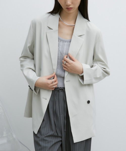 Aunt Marie's(アントマリーズ)の「ダブルボタンテーラードジャケット(テーラードジャケット・レディース・ブルー/アイボリー/イエロー・FREE)」の6枚目の写真