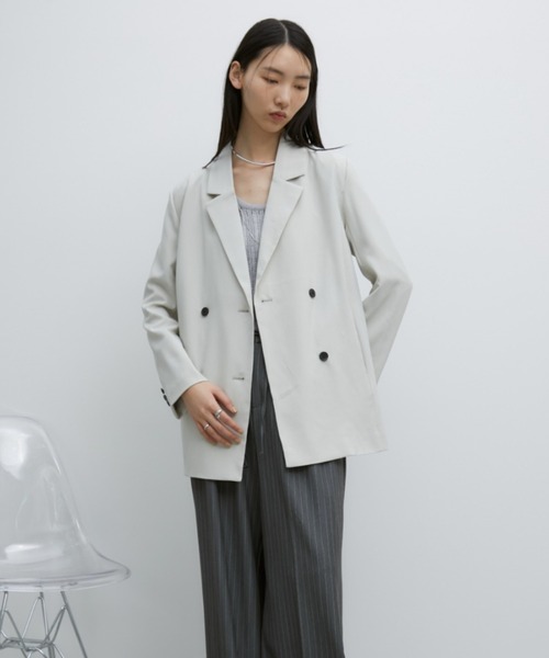 Aunt Marie's(アントマリーズ)の「ダブルボタンテーラードジャケット(テーラードジャケット・レディース・ブルー/アイボリー/イエロー・FREE)」の22枚目の写真