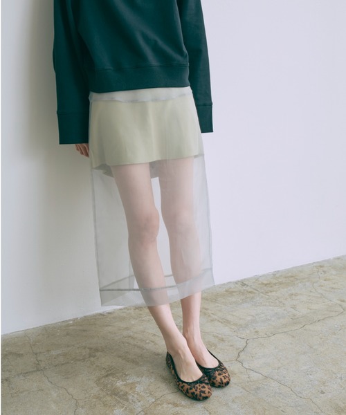 EN NEUME(エンノイム)の「Organza Layered Skirt(スカート・レディース・ベージュ/ピンク/ライトグレー・FREE)」の21枚目の写真