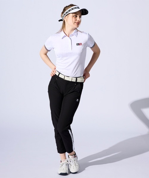 FILA GOLF（フィラゴルフ ）の「【FILA GOLF/フィラゴルフ】レディースロゴ半袖シャツ　ゴルフ（シャツ/ブラウス・レディース・パープル/ネイビー/ホワイト・LARGE/MEDIUM/X-LARGE）」の14枚目の写真