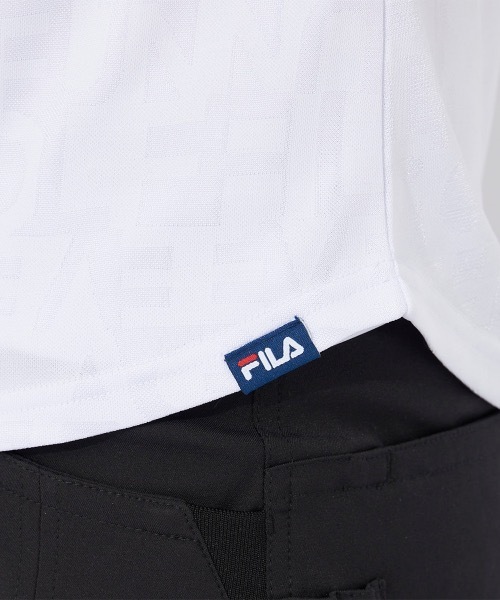 FILA GOLF（フィラゴルフ ）の「【FILA GOLF/フィラゴルフ】レディースロゴ半袖シャツ　ゴルフ（シャツ/ブラウス・レディース・パープル/ネイビー/ホワイト・LARGE/MEDIUM/X-LARGE）」の9枚目の写真