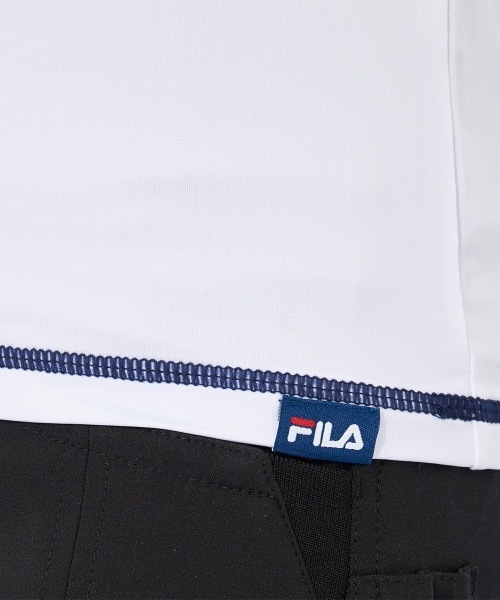 FILA GOLF（フィラゴルフ ）の「【FILA GOLF/フィラゴルフ】レディースロゴ半袖シャツ　ゴルフ（シャツ/ブラウス・レディース・パープル/ネイビー/ホワイト・LARGE/MEDIUM/X-LARGE）」の10枚目の写真