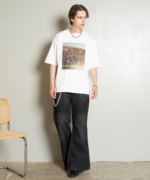 Forte(フォルテ)(フォルテ)の「West Side Modern Graphic T-Shirts/ウエストサイドモダングラフィックTシャツ/中肉厚/滑らかな肌触り(Tシャツ/カットソー・メンズ・ブラック/ホワイト・MEDIUM/LARGE)」の3枚目の写真