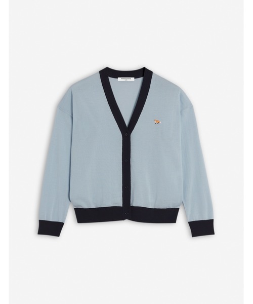 Maison kitsune カーディガン ライトブルー フロントロゴ Maison Kitsune（メゾンキツネ）の「BABY FOX PATCH BI-COLOR COMFORT