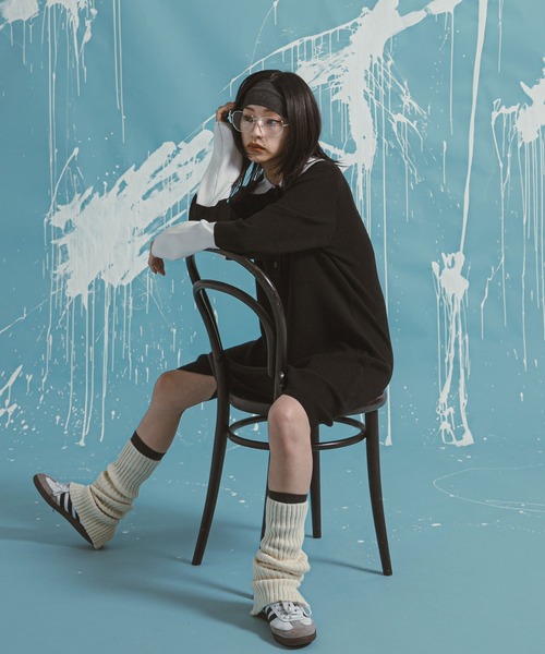 bohmal(ボマール)の「ポロシャツワンピース(ワンピース・レディース・ブラック×ホワイト/ブラック・FREE)」の4枚目の写真