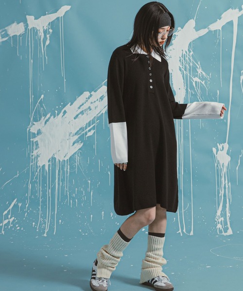 bohmal(ボマール)の「ポロシャツワンピース(ワンピース・レディース・ブラック×ホワイト/ブラック・FREE)」の10枚目の写真