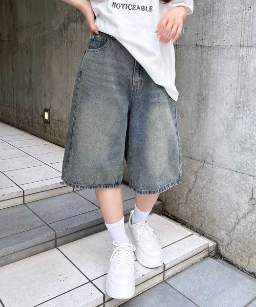 セール】デニムハーフパンツ（デニムパンツ）｜INGNI（イング