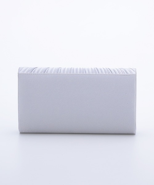 haremode（ハレモード）の「結婚式 お呼ばれ 謝恩会 成人式 対応 クラッチバッグ 変形フラップ サテン ビジューライン チェーン付き2WAY パーティ オケージョン バッグ（クラッチバッグ・レディース・ブラック/シルバー/ベージュ・FREE）」の8枚目の写真