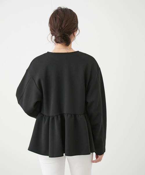 VINCENT J　ノーカラージャケット　ベロア　レース花柄　BLK CYAN tokyo シアントーキョー 25春夏ご予約】 ワッフルレースW