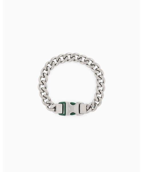 ARMANI EXCHANGE(アルマーニエクスチェンジ)の「【A|X アルマーニ エクスチェンジ】グリーンナイロン チェーンブレスレット(Silver)_AXG0154040(ブレスレット・メンズ・その他1・FREE)」の3枚目の写真