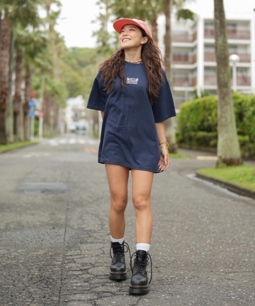 tシャツ moeka - SUNOUTFIT ショート＆オーバーロゴTシャツ made in INTERFACTORY レディース INTER FACTORY tシャツ moeka - SUNOUTFIT ショート＆オーバー