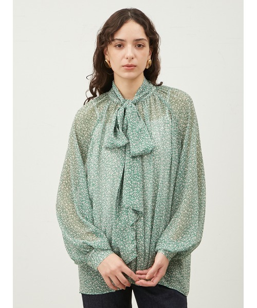 Mila Owen（ミラオーウェン）の「【WEB限定】2WAY花柄シアーボウタイ