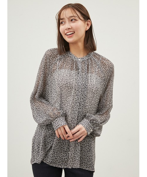 ブラウス シャツ 「WEB限定」2WAY花柄シアーボウタイブラウス「ウォッシャブル」 レディース セール】【WEB限定】2WAY花柄シアーボウタイブラウス