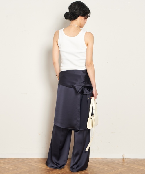 AP STUDIO（エーピーストゥディオ）の「サテンプルオンパンツ（その他パンツ・レディース・ネイビー/カーキ・38/36）」の10枚目の写真