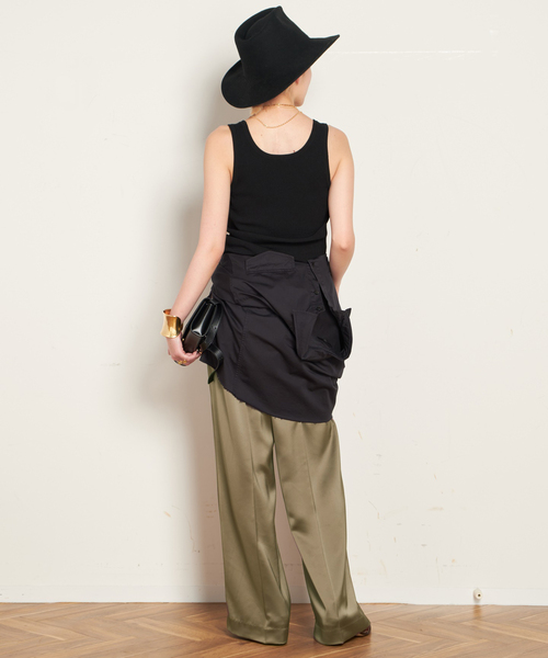 AP STUDIO（エーピーストゥディオ）の「サテンプルオンパンツ（その他パンツ・レディース・ネイビー/カーキ・38/36）」の18枚目の写真
