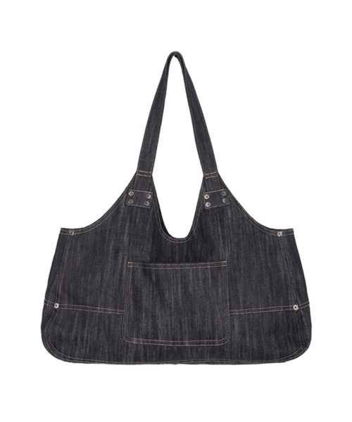 [FANCY CLUB] BIG POCKET DENIM SHOULDER バッグ★韓国★人気★ FANCY CLUB（ファンシークラブ）の「【FANCY CLUB】BIG POCKET