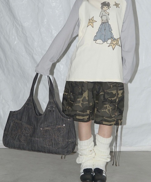 FANCY CLUB】BIG POCKET DENIM SHOULDER BAG / 【ファンシー