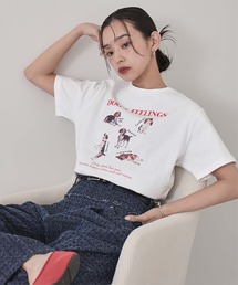 dogプリントTシャツ