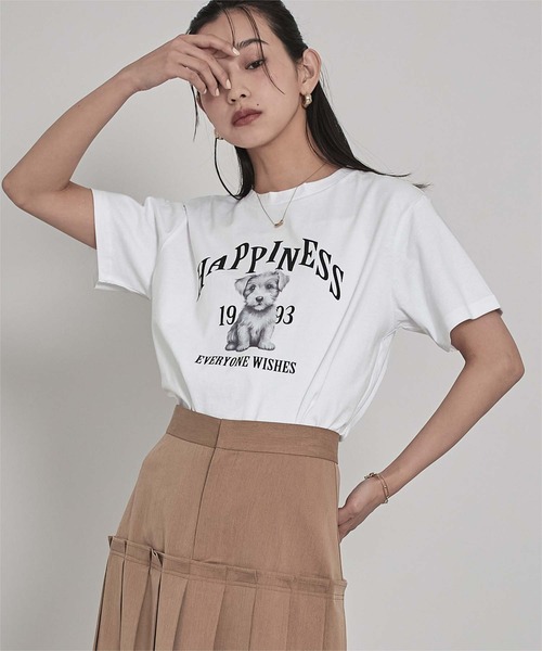 miette(ミエット)の「dogプリントTシャツ(Tシャツ/カットソー・レディース・ホワイト系その他/グレー系その他/ホワイト系その他2/グレー系その他2・FREE)」の17枚目の写真