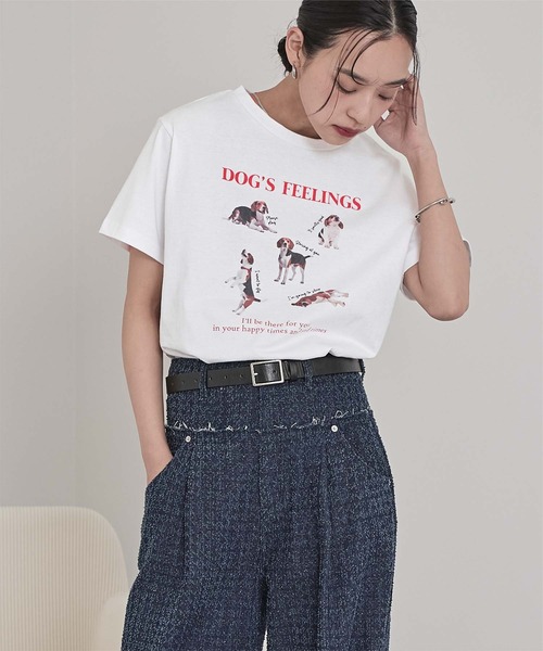 miette(ミエット)の「dogプリントTシャツ(Tシャツ/カットソー・レディース・ホワイト系その他/グレー系その他/ホワイト系その他2/グレー系その他2・FREE)」の8枚目の写真