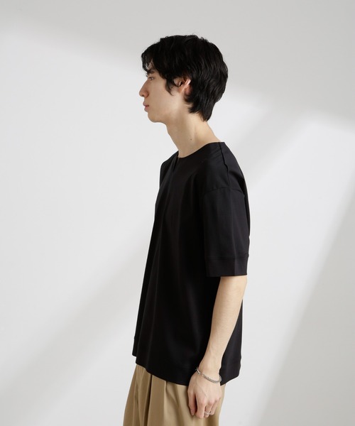 NANO universe(ナノユニバース)の「50/-シルケットスムースキーネックTシャツ(Tシャツ/カットソー・メンズ・ホワイト/ブルー/ブラック・M/L/S)」の20枚目の写真