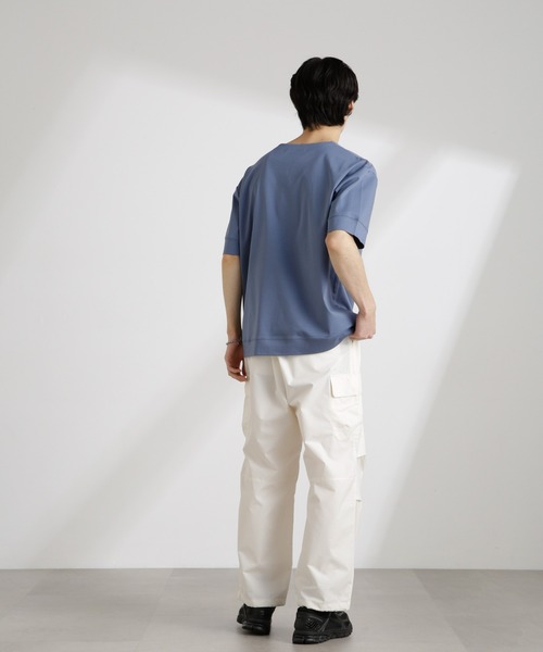 NANO universe(ナノユニバース)の「50/-シルケットスムースキーネックTシャツ(Tシャツ/カットソー・メンズ・ホワイト/ブルー/ブラック・M/L/S)」の17枚目の写真