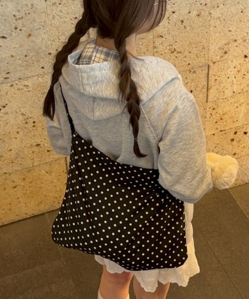 Birthday room（バースデイルーム）の「ドットショルダーBAG/dot shoulder bag（ショルダーバッグ・レディース・ブラック/アイボリー・FREE）」の7枚目の写真
