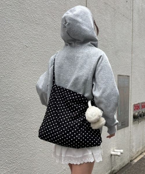 Birthday room（バースデイルーム）の「ドットショルダーBAG/dot shoulder bag（ショルダーバッグ・レディース・ブラック/アイボリー・FREE）」の8枚目の写真