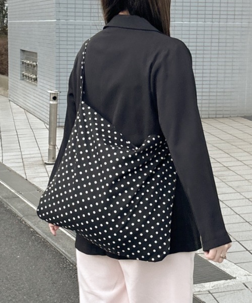 Birthday room（バースデイルーム）の「ドットショルダーBAG/dot shoulder bag（ショルダーバッグ・レディース・ブラック/アイボリー・FREE）」の5枚目の写真