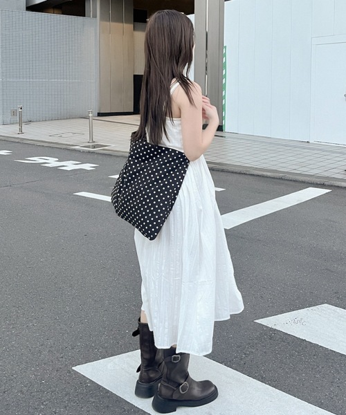 Birthday room（バースデイルーム）の「ドットショルダーBAG/dot shoulder bag（ショルダーバッグ・レディース・ブラック/アイボリー・FREE）」の3枚目の写真